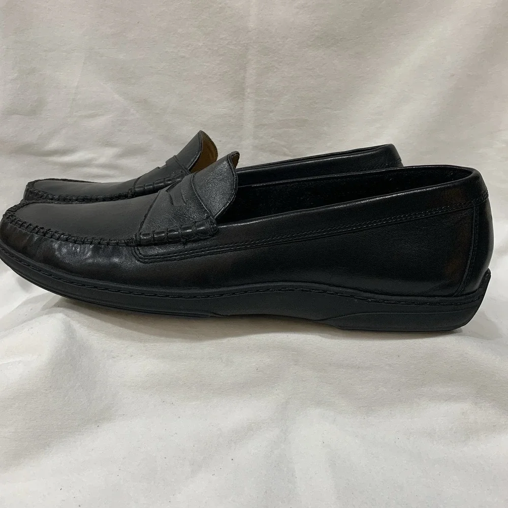 Cole Haan shoes Pinch Cup Penny Moc Slip-On Loafers Black Leather‎ C07637 SZ-12M